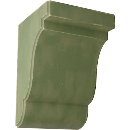 Ekena Millwork 5 1/4"W x 5"D x 7 1/2"H Bedford Wood Vintage Decor Bracket, Restoration Green BKTWD05X05X08BEGR